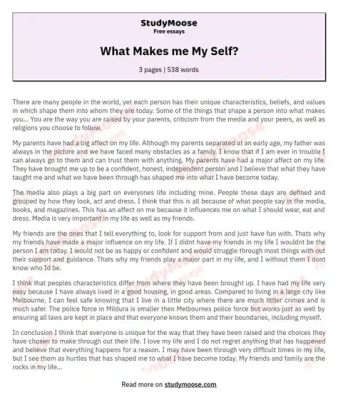 What Makes Me Unique Essay: A Tapestry of My Inherent Qualities